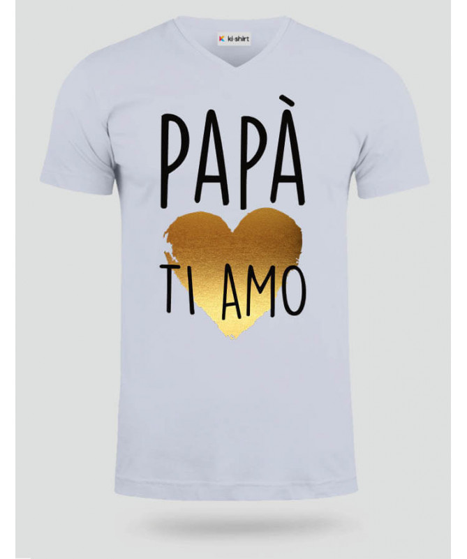 Papà ti amo T-shirt Scollo V