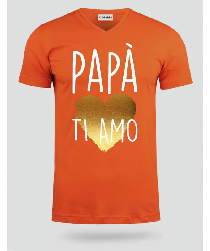 Papà ti amo T-shirt Scollo V
