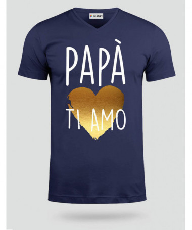 Papà ti amo T-shirt Scollo V