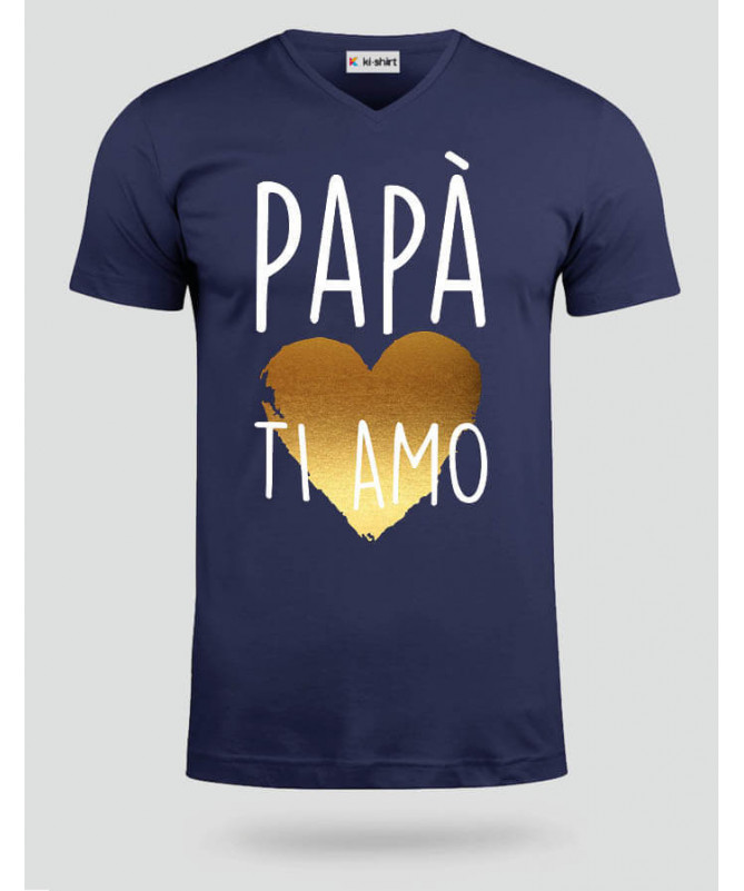 Papà ti amo T-shirt Scollo V