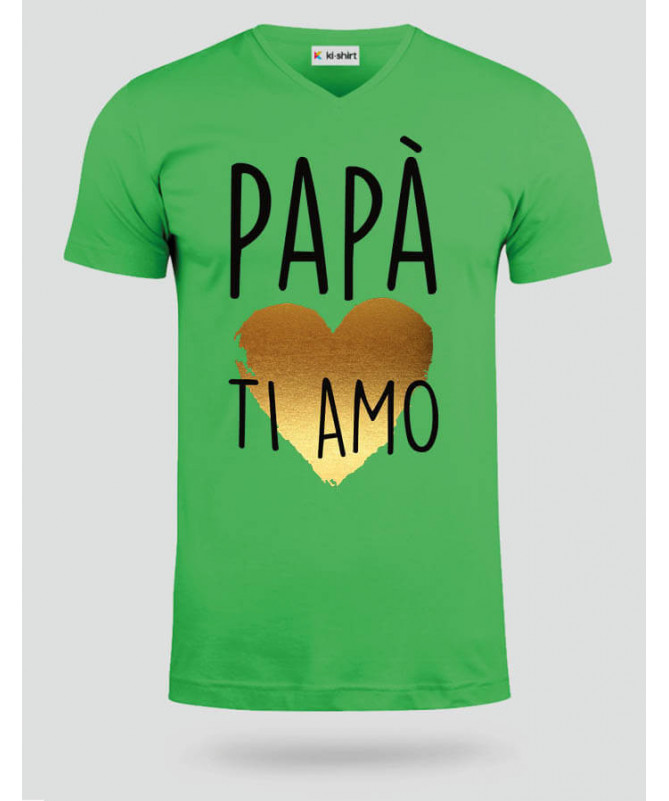 Papà ti amo T-shirt Scollo V