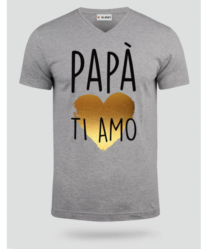 Papà ti amo T-shirt Scollo V