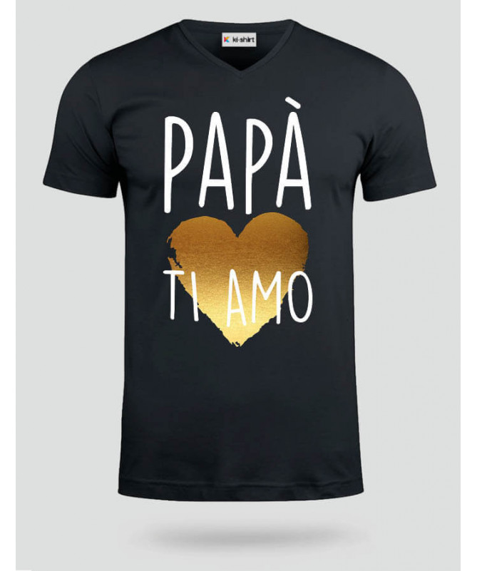 Papà ti amo T-shirt Scollo V
