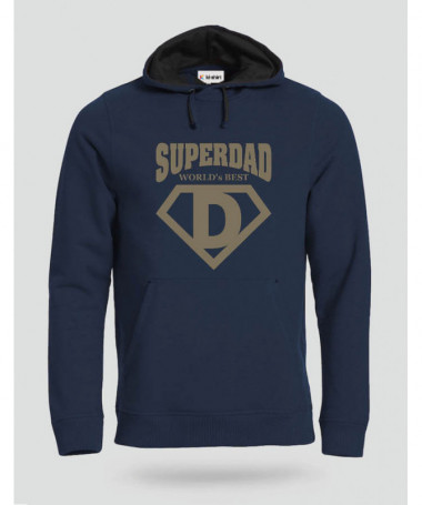 Super Dad Felpa Premium con cappuccio Uomo