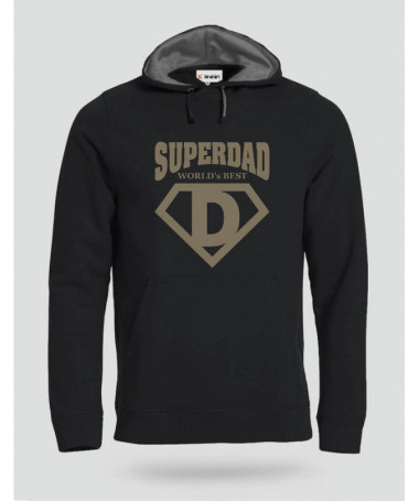 Super Dad Felpa Premium con cappuccio Uomo