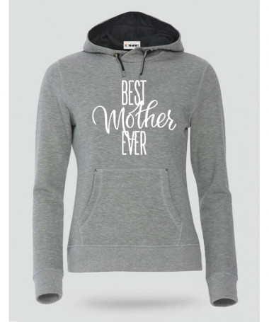 Best Mom Ever Felpa Premium con cappuccio Donna