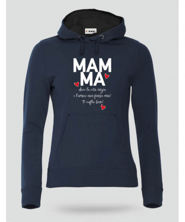 Definizione di Mamma Felpa Premium con cappuccio Donna