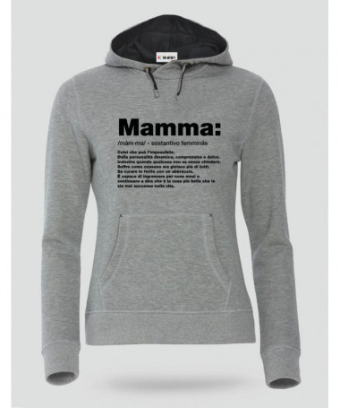 Mamma Felpa Premium con cappuccio Donna