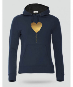I Love you Mum Felpa Premium con cappuccio Donna