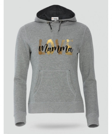Love Mamma Felpa Premium con cappuccio Donna