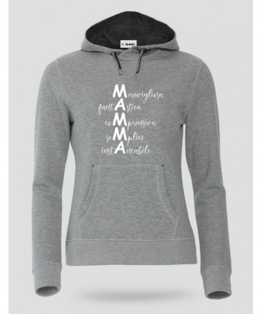 Mamma magnifica Felpa Premium con cappuccio Donna