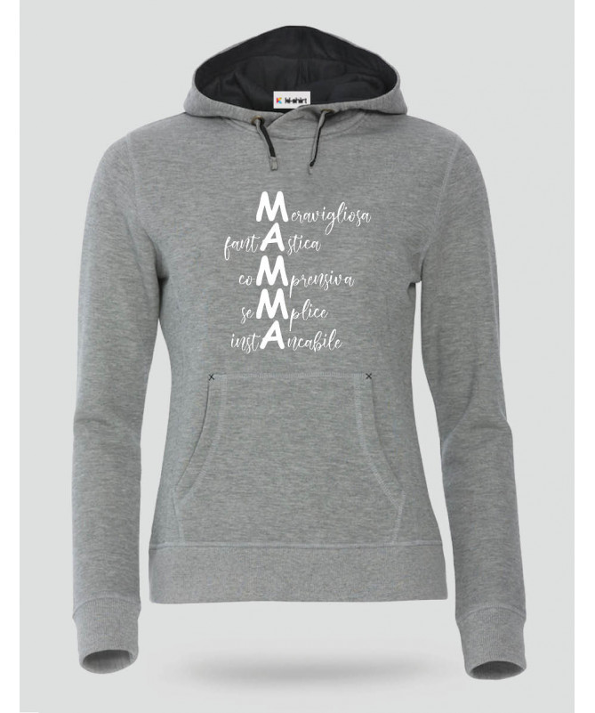 Mamma magnifica Felpa Premium con cappuccio Donna