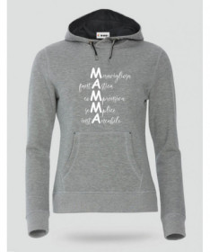 Mamma magnifica Felpa Premium con cappuccio Donna