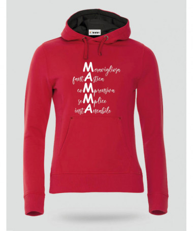 Mamma magnifica Felpa Premium con cappuccio Donna