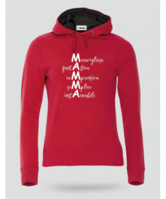 Mamma magnifica Felpa Premium con cappuccio Donna