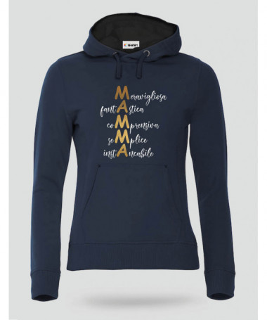 Mamma magnifica Felpa Premium con cappuccio Donna
