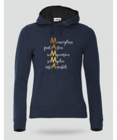 Mamma magnifica Felpa Premium con cappuccio Donna