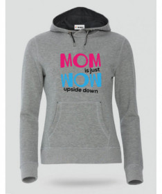 Mom Wow Felpa Premium con cappuccio Donna