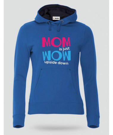 Mom Wow Felpa Premium con cappuccio Donna