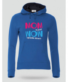 Mom Wow Felpa Premium con cappuccio Donna