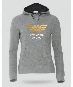 Wonder Mom Felpa Premium con cappuccio Donna