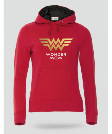 Wonder Mom Felpa Premium con cappuccio Donna