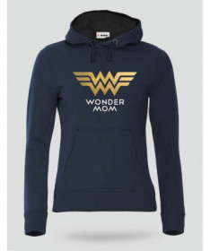 Wonder Mom Felpa Premium con cappuccio Donna