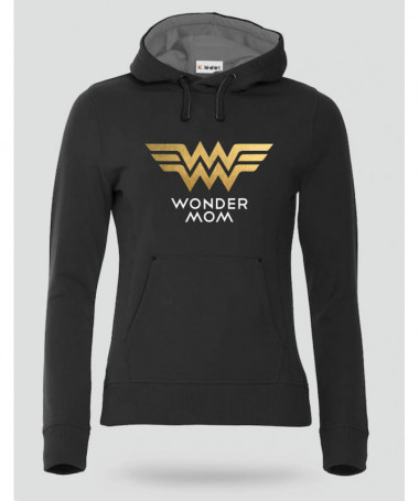 Wonder Mom Felpa Premium con cappuccio Donna