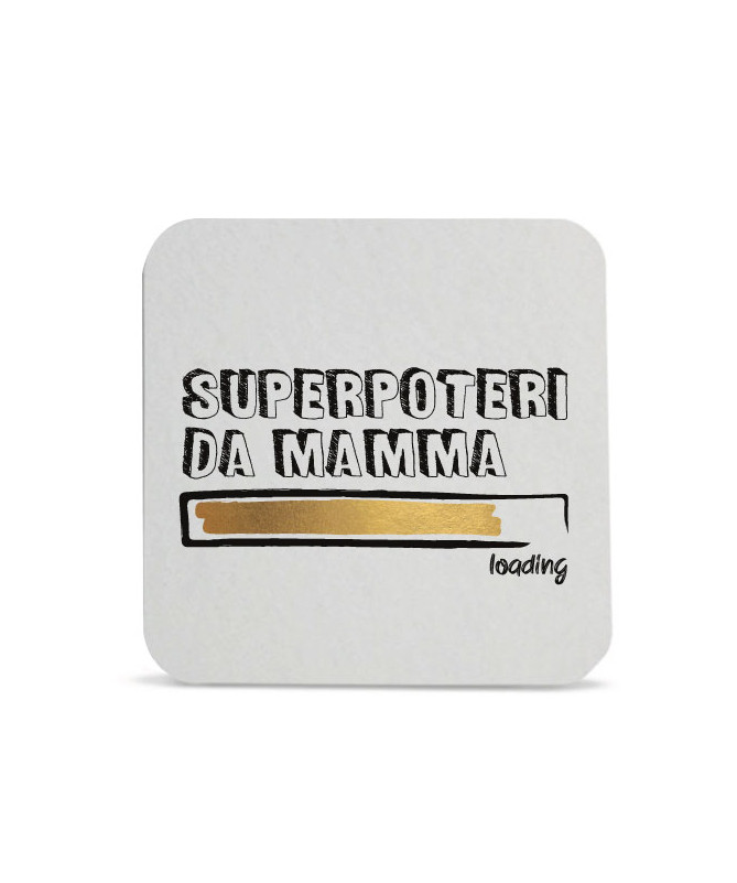 ki-shirt.com Sottobicchiere Superpoteri da mamma