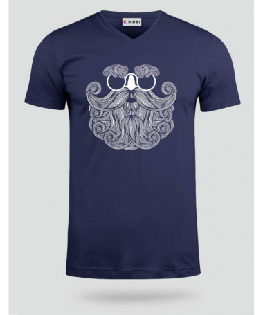 Biscotti Babbo Natale Hipster T-shirt Scollo V