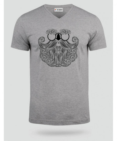 Biscotti Babbo Natale Hipster T-shirt Scollo V