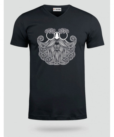 Biscotti Babbo Natale Hipster T-shirt Scollo V