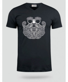 Biscotti Babbo Natale Hipster T-shirt Scollo V