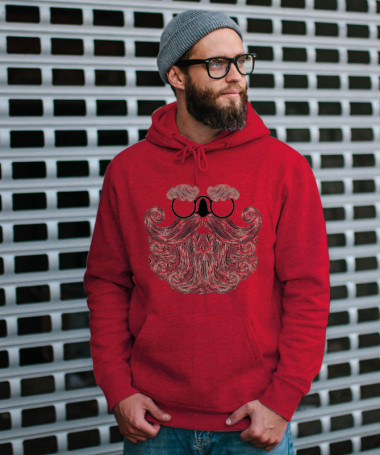 Biscotti Babbo Natale Hipster Felpa Premium con cappuccio Uomo