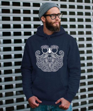 Biscotti Babbo Natale Hipster Felpa Premium con cappuccio Uomo