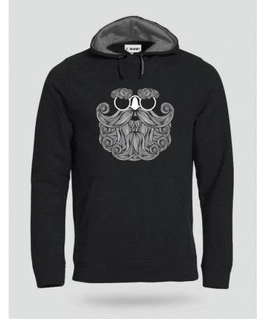 Biscotti Babbo Natale Hipster Felpa Premium con cappuccio Uomo