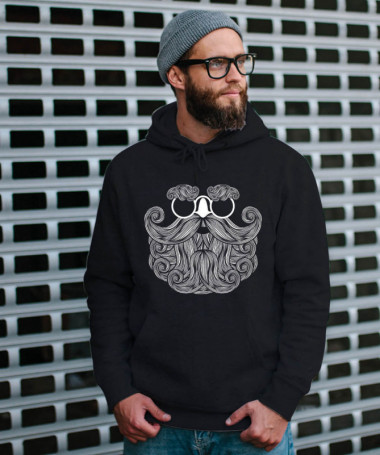 Biscotti Babbo Natale Hipster Felpa Premium con cappuccio Uomo