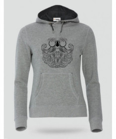 Biscotti Babbo Natale Hipster Felpa Premium con cappuccio Donna