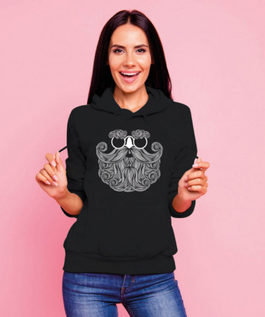 Biscotti Babbo Natale Hipster Felpa Premium con cappuccio Donna