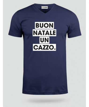 Buon Natale un cazzo T-shirt Scollo V