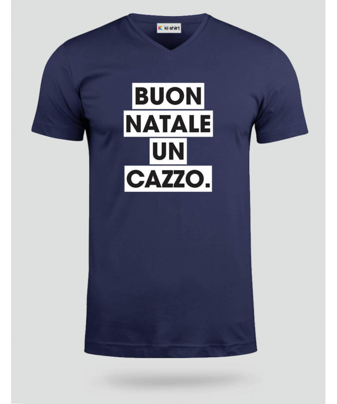 Buon Natale un cazzo T-shirt Scollo V