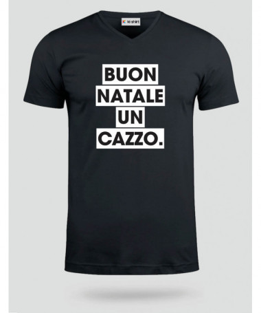 Buon Natale un cazzo T-shirt Scollo V