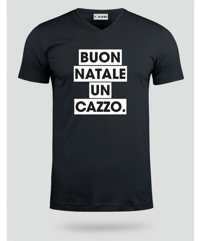 Buon Natale un cazzo T-shirt Scollo V
