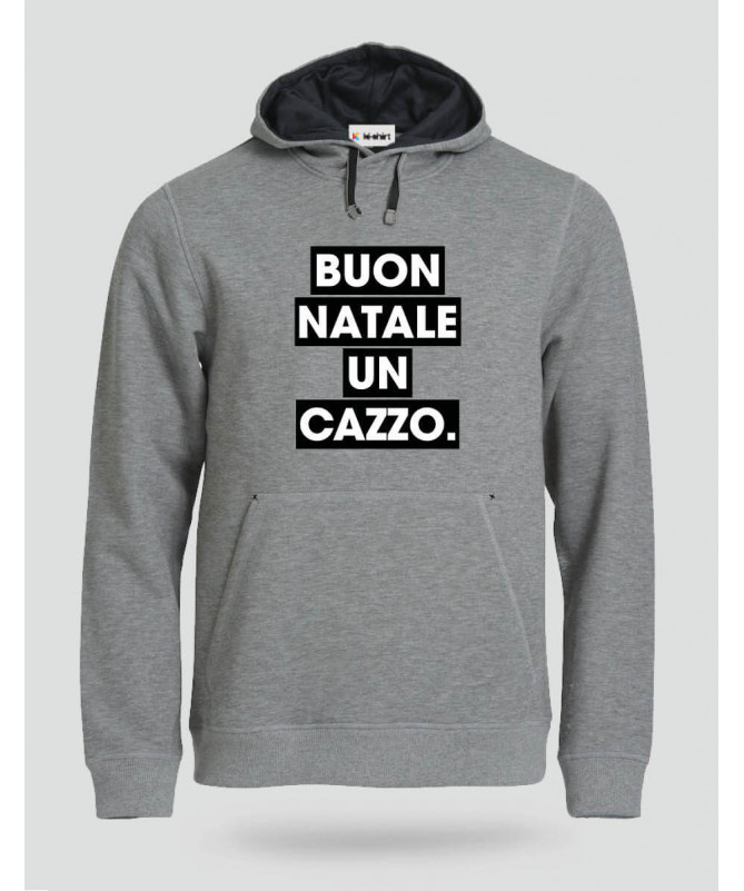 Buon Natale un cazzo Felpa Premium con cappuccio Uomo