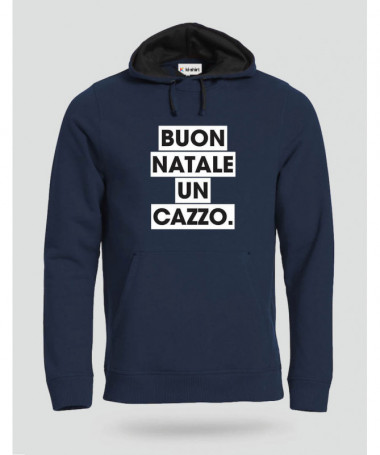 Buon Natale un cazzo Felpa Premium con cappuccio Uomo