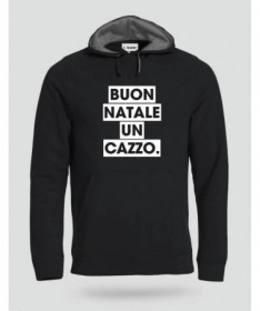 Buon Natale un cazzo Felpa Premium con cappuccio Uomo