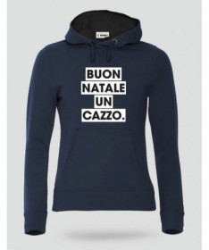 Buon Natale un cazzo Felpa Premium con cappuccio Donna