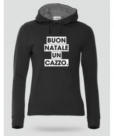 Buon Natale un cazzo Felpa Premium con cappuccio Donna