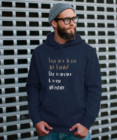 Cosa ami del Natale Felpa Premium con cappuccio Uomo