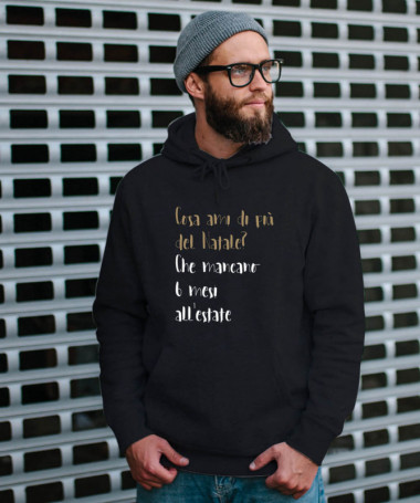 Cosa ami del Natale Felpa Premium con cappuccio Uomo